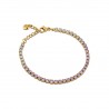 Bracciale Tennis Donna OPSOBJECTS OPSBR-983 In Acciaio Dorato Con Cristalli Multicolore