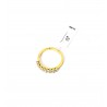 Anello Veretta Donna Luca Barra ANK654 In Acciaio Dorato Con Zirconi