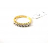 Anello Veretta Donna Luca Barra ANK654 In Acciaio Dorato Con Zirconi