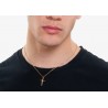 Collana Uomo Luca Barra CA526 In Acciaio Dorato Con Croce
