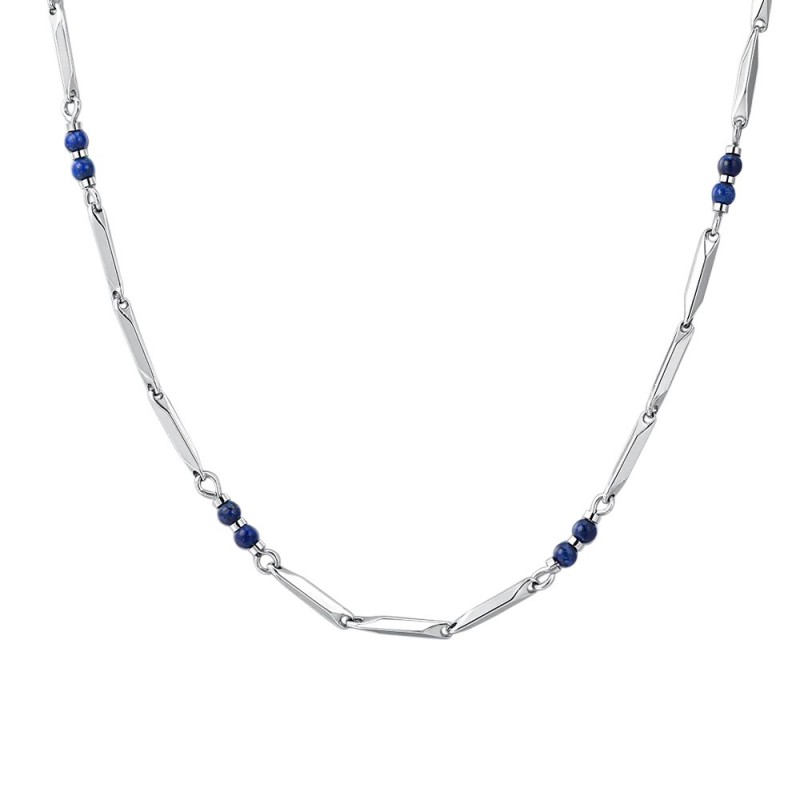 Collana Uomo Luca Barra CA532 In Acciaio Con Pietre Lapis