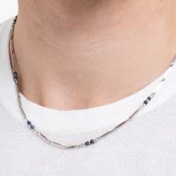 Collana Uomo Luca Barra CA532 In Acciaio Con Pietre Lapis