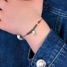 Bracciale Bambina Luca Barra JB176 In Acciaio Con Orsetto E Strass