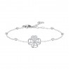 Bracciale Donna Luca Barra BK2870 In Acciaio Con Quadrifoglio E Zirconi