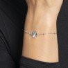 Bracciale Donna Luca Barra BK2870 In Acciaio Con Quadrifoglio E Zirconi