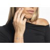 Bracciale Donna Luca Barra BK2870 In Acciaio Con Quadrifoglio E Zirconi