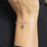 Bracciale Donna Luca Barra BK2859 In Acciaio Con Fiore E Zirconi Verdi