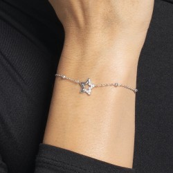 Bracciale Donna Luca Barra BK2869 In Acciaio Con Stella E Zirconi