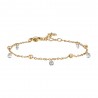Bracciale Donna Luca Barra BK2839 In Acciaio Dorato Con Zirconi