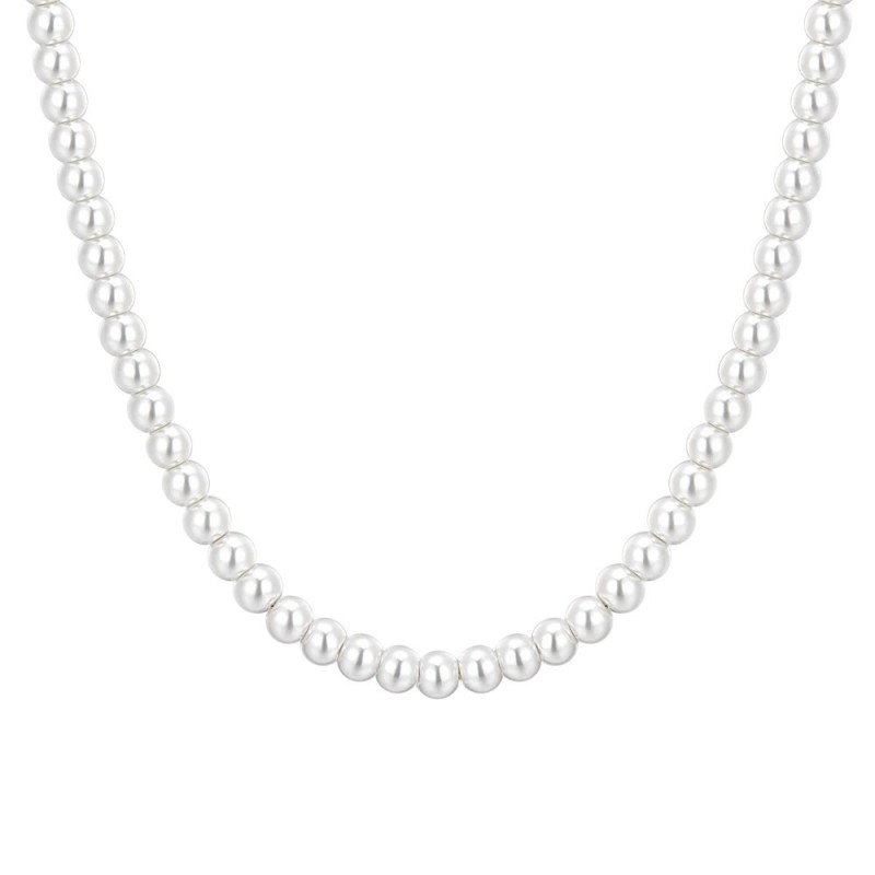 Collana Donna Luca Barra CK2104 In Acciaio Con Perle Bianche 4 mm