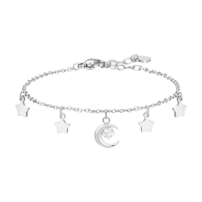 Bracciale Donna Luca Barra BK2821 In Acciaio Con Stelle E Luna