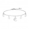 Bracciale Donna Luca Barra BK2821 In Acciaio Con Stelle E Luna