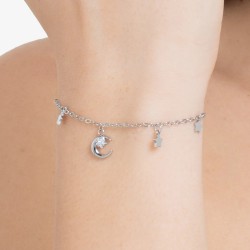 Bracciale Donna Luca Barra BK2821 In Acciaio Con Stelle E Luna