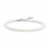 Bracciale Donna Luca Barra BK2771 In Acciaio Con Perle Bianche