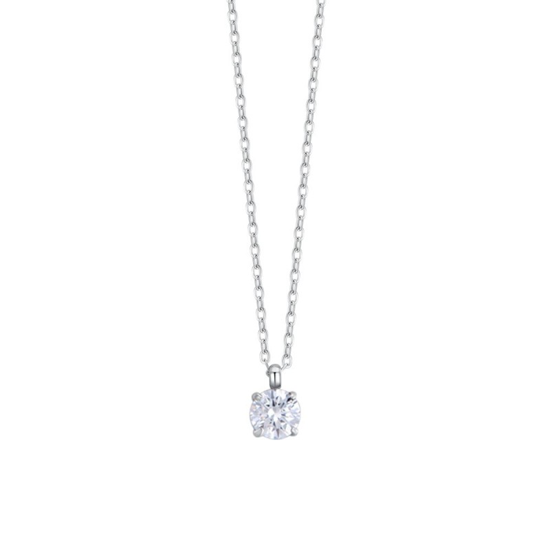 Collana Donna Luca Barra CK2136 Punto Luce In Acciaio Con Zircone