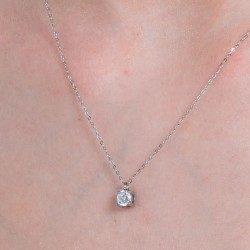 Collana Donna Luca Barra CK2136 Punto Luce In Acciaio Con Zircone