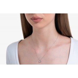 Collana Donna Luca Barra CK2136 Punto Luce In Acciaio Con Zircone