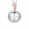 Collana Chiama Angeli Luca Barra CK1463 In Acciaio Con Angelo Rosé
