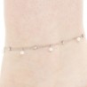 Cavigliera Donna Luca Barra CV174 In Acciaio Con Perline Bianche