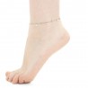 Cavigliera Donna Luca Barra CV174 In Acciaio Con Perline Bianche