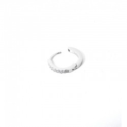 Mono Orecchino Unisex Luca Barra OK1457 In Acciaio A Cerchio Con Zirconi
