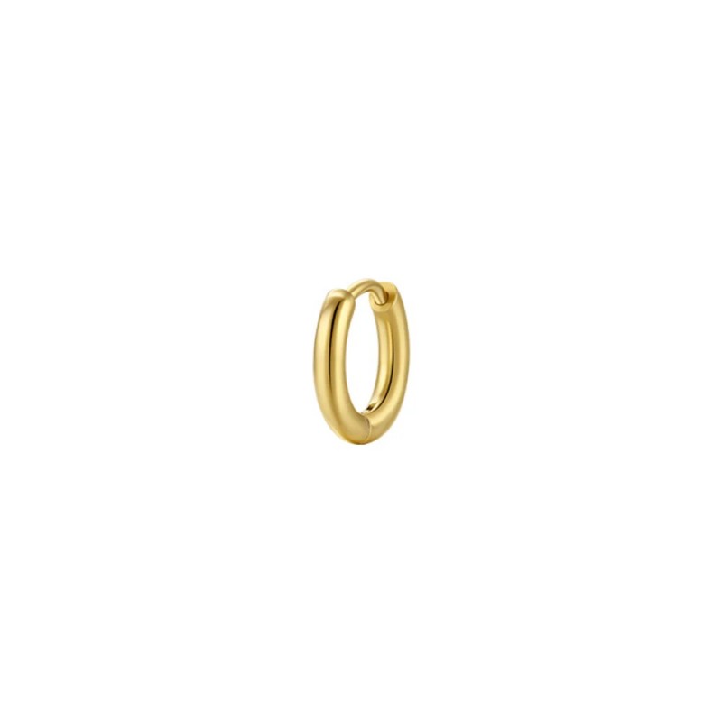 Orecchini Unisex Luca Barra OK1579 A Cerchio In Acciaio Dorato Diametro 13 mm