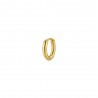 Orecchini Unisex Luca Barra OK1579 A Cerchio In Acciaio Dorato Diametro 13 mm