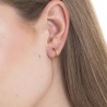 Orecchini Unisex Luca Barra OK1579 A Cerchio In Acciaio Dorato Diametro 13 mm