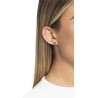 Mono Orecchino Donna Luca Barra OK1559 In Acciaio A Fiore Con Zirconi Verdi