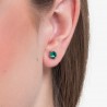 Mono Orecchino Unisex Luca Barra OK1447 Punto Luce Con Zircone Verde