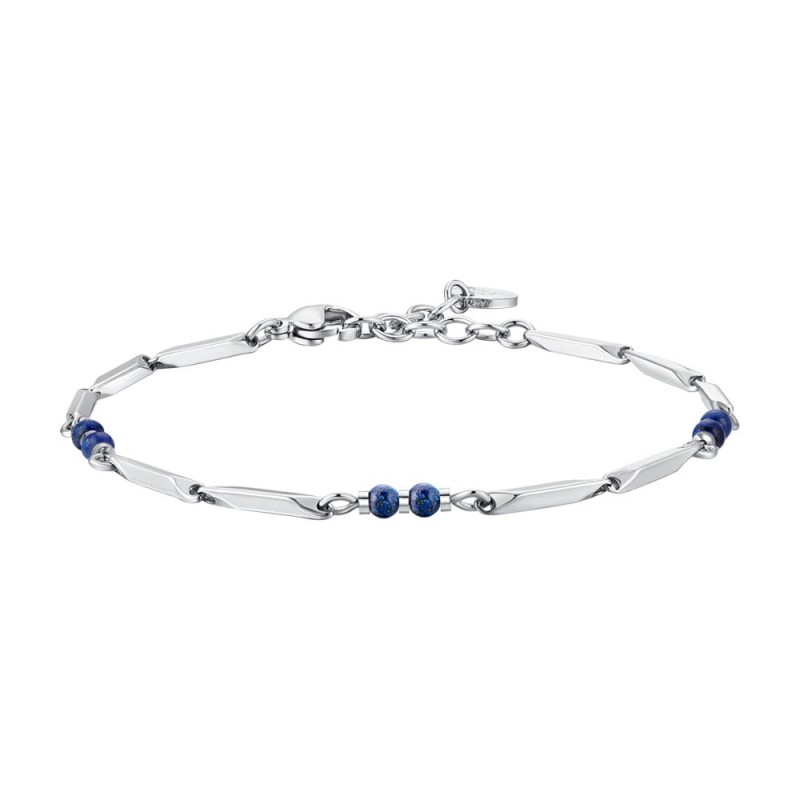Bracciale Uomo Luca Barra BA1870 In Acciaio Con Pietre Lapis