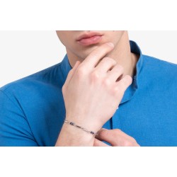 Bracciale Uomo Luca Barra BA1870 In Acciaio Con Pietre Lapis