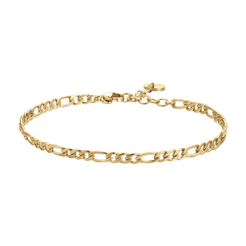Bracciale Uomo Luca Barra BA1856 In Acciaio Dorato A Catena Maglia 3 + 1