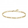 Bracciale Uomo Luca Barra BA1856 In Acciaio Dorato A Catena Maglia 3 + 1