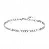 Bracciale Uomo Luca Barra BA1855 In Acciaio A Catena Maglia 3 + 1