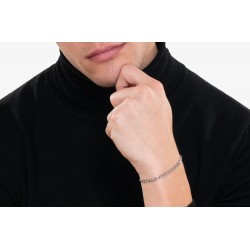 Bracciale Uomo Luca Barra BA1855 In Acciaio A Catena Maglia 3 + 1