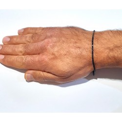 Bracciale Tennis Uomo Luca Barra BA1887 In Acciaio IP Nero E Zirconi Neri