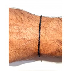 Bracciale Tennis Uomo Luca Barra BA1887 In Acciaio IP Nero E Zirconi Neri