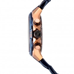Orologio Uomo Festina CHRONO BIKE F20524/1 Cronografo Con Cinturino Blu E Cassa Rosé