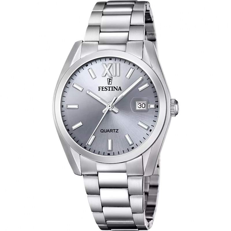 Orologio Uomo Classico Festina F20707/1 In Acciaio Con Quadrante Grigio