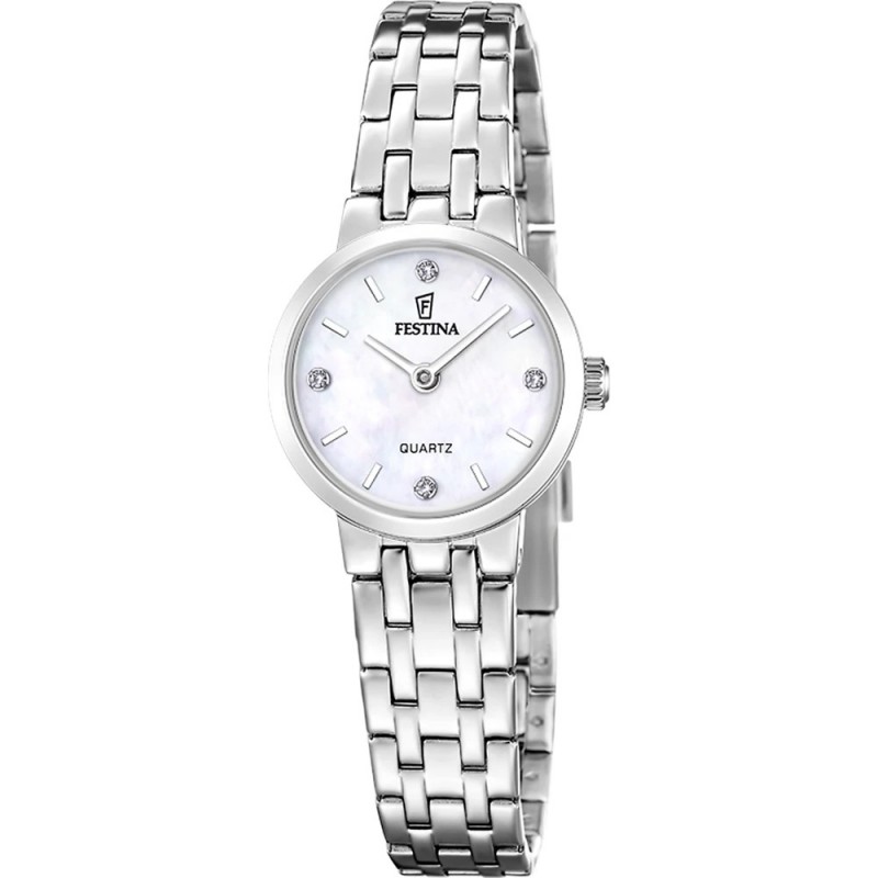 Orologio Donna Festina F20746/1 In Acciaio Con Quadrante Bianco Madreperla