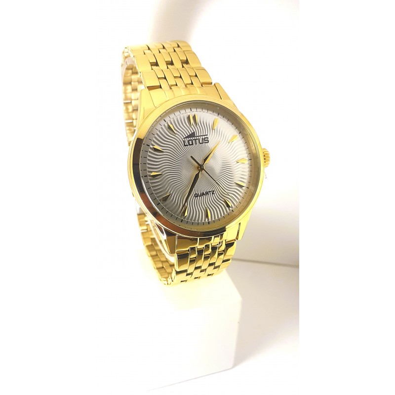 Orologio Uomo Classico Lotus 19057/1 Con Cassa E cinturino Acciaio Dorato