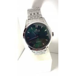 Orologio Uomo Classico Lotus 19056/3 In Acciaio Con Quadrante Verde
