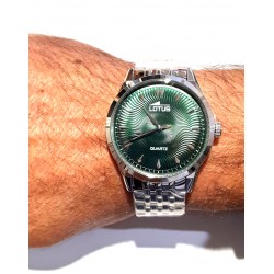 Orologio Uomo Classico Lotus 19056/3 In Acciaio Con Quadrante Verde
