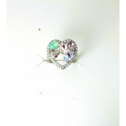 Anello a forma di cuore con pietre multicolore Trova Gioielli 7567