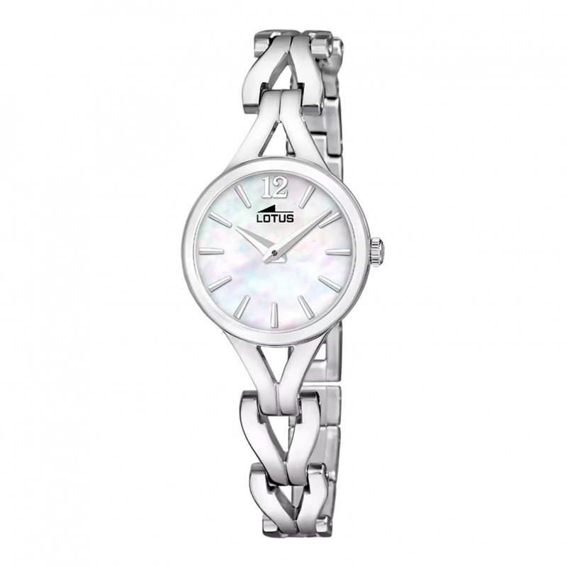 Orologio Donna Lotus 19022/1 In Acciaio Con Quadrante Bianco Madreperla