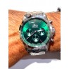 Orologio Uomo Cronografo Lotus 18989/3 In Acciaio Con Quadrante Verde