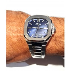 Orologio Uomo Lotus 19047/2 In Acciaio Con Quadrante Rettangolare Blu