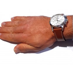 Orologio Uomo Cronografo Lotus 18990/1 In Acciaio Con Cinturino In Pelle Marrone