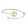 Bracciale Donna Rigido Lotus Style LS2169/2/A In Acciaio Bicolore Con Quadrifoglio